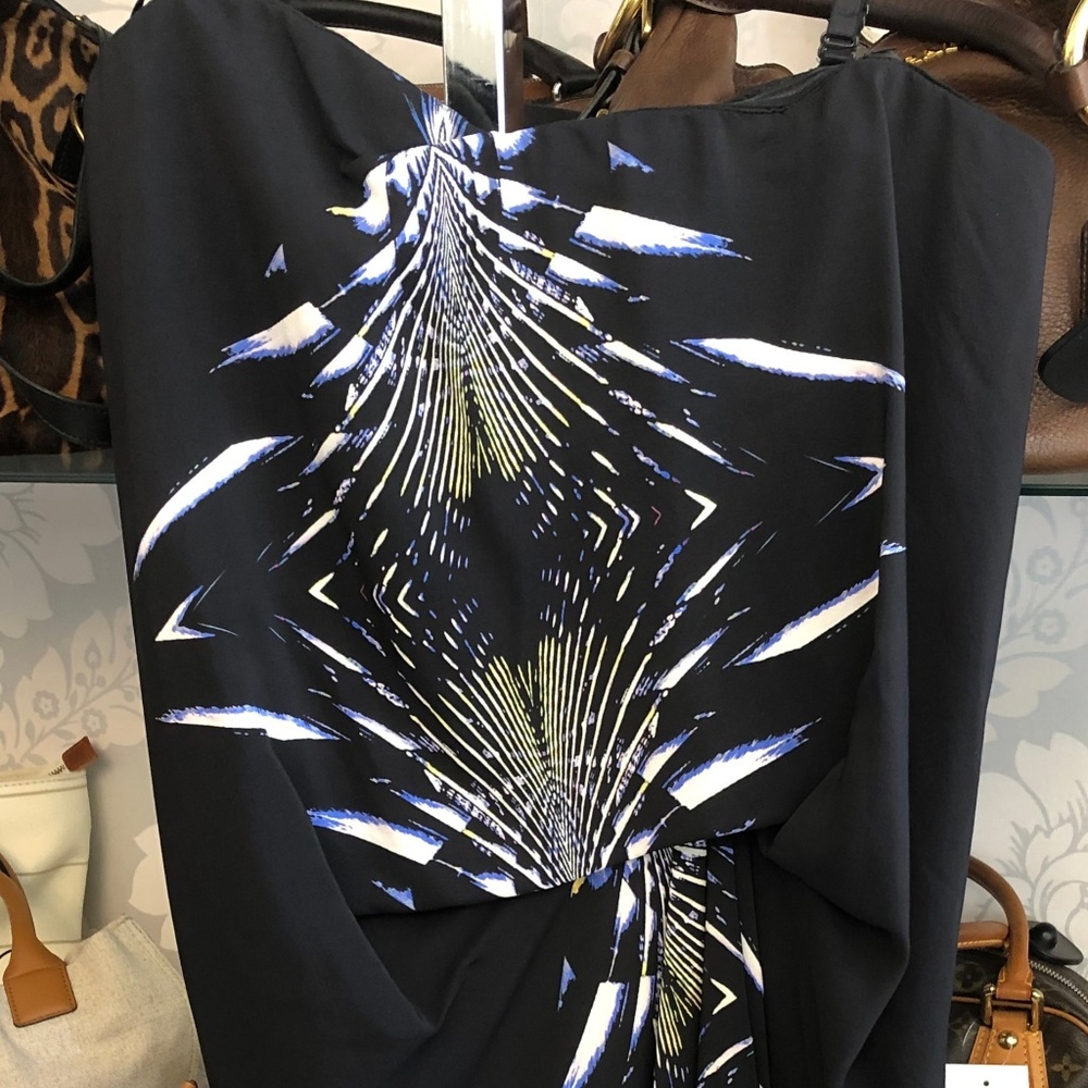 BCBG MAXAZRIA RUNWAY Black Strapless Silk Dress